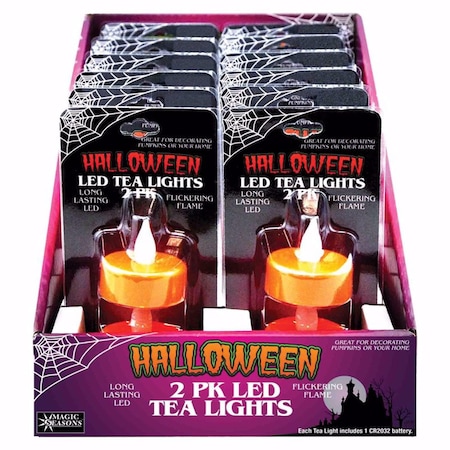 Shawshank Ledz Magic Seasons Orange No Scent Flameless LED Tea Lights 702199-12